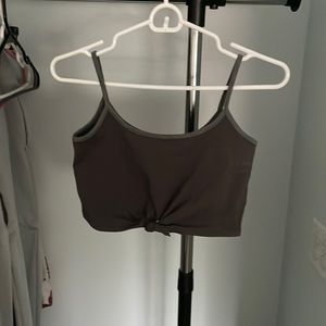 BDG tie front cropped tank